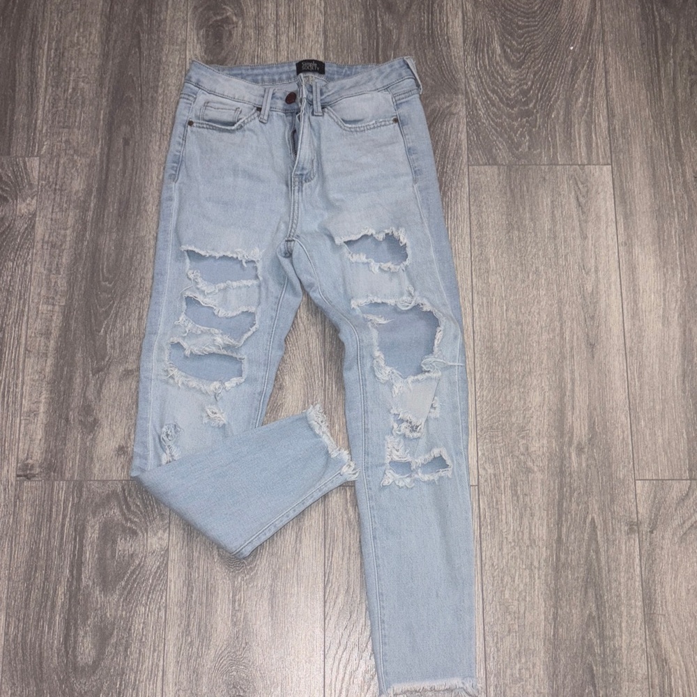 Light Blue Distressed Jeans